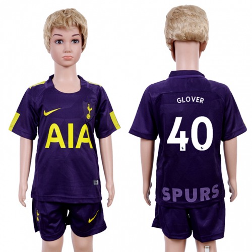 Tottenham Hotspur #40 Glover Sec Away Kid Soccer Club Jersey - Click Image to Close